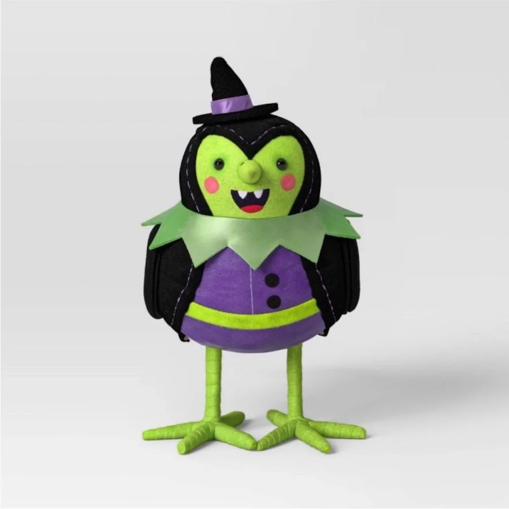 Target Hyde & EEK! Halloween Green Witch Felt Fabric Bird